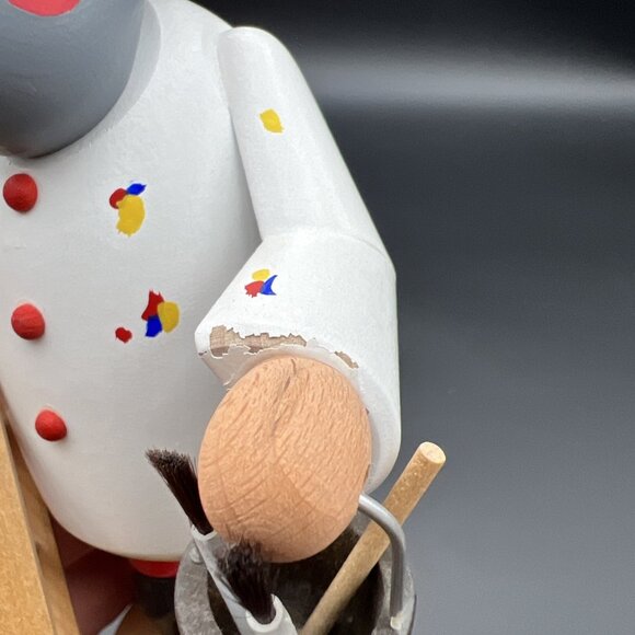 Erzgebirge Smoker Painter Maler Ladder 7" Karl Werner Germany Vintage Handmade - Picture 7 of 13